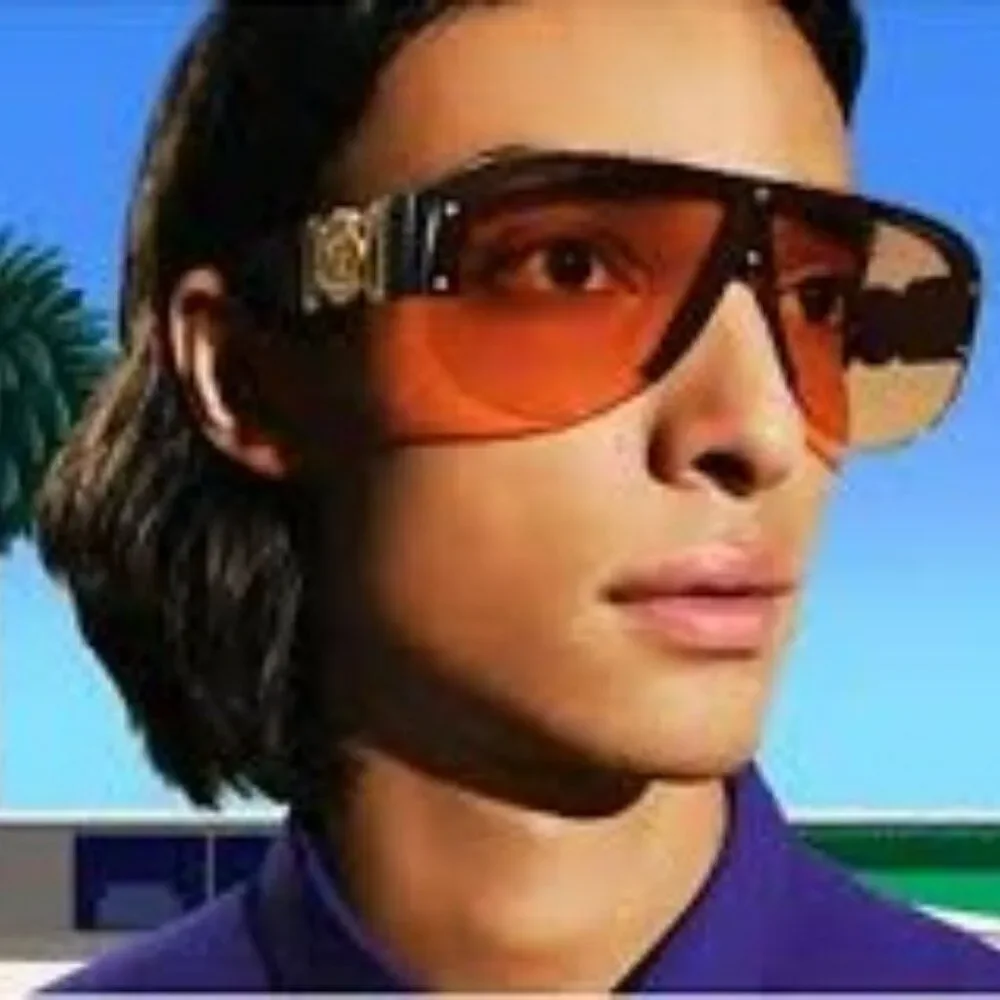 NEW Versace VE4391 GB1/7 Black Orange Shield Unisex Sunglasses